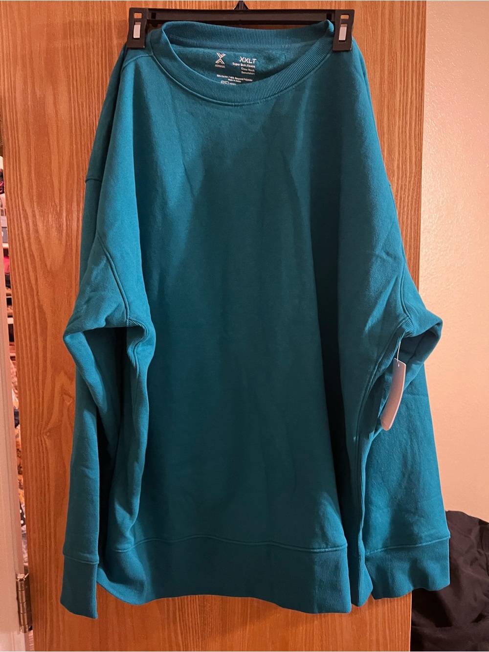Xersion Men's Crewneck Sweater in Teal Blue